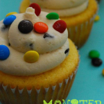 Monster Cookie Dough Cupcakes