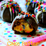 Cake Batter Cookie Dough Brownie Bombs