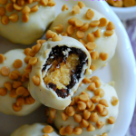 Peanut Butter Cookie Dough Brownie Bombs