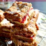 Oatmeal Cookie Peanut Butter & Jelly Donut Bars