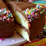 The Best Yellow Cake with Chocolate Fudge Frosting