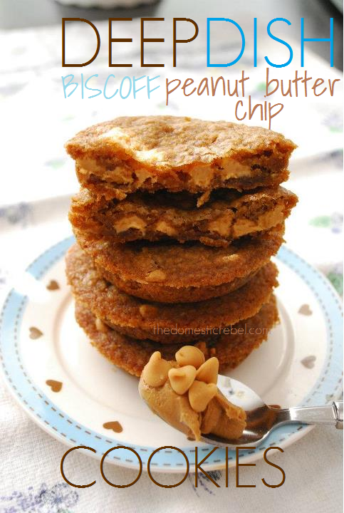 deep dish biscoff peanut butter chip cookies