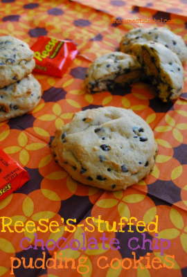 reese's stuffed chocolate chip pudding cookies