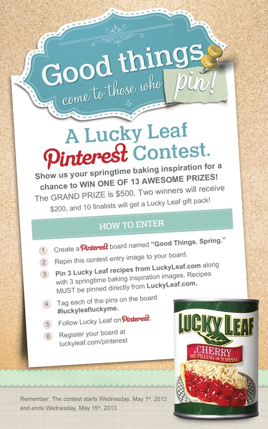 lucky leaf pinterest contest rules
