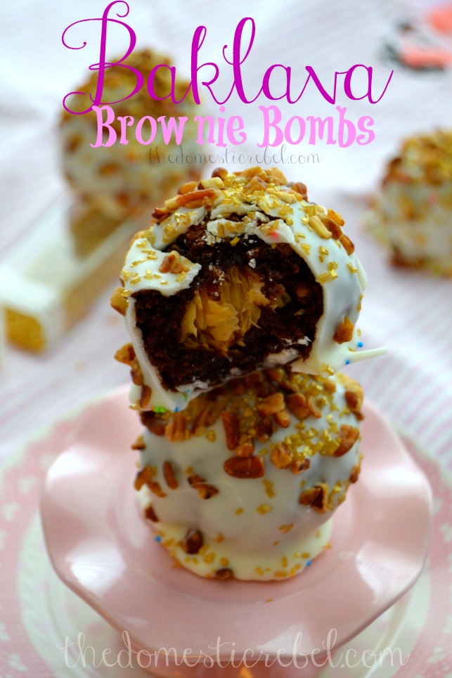 baklava brownie bombs