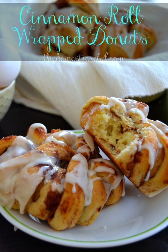 cinnamon roll-wrapped donuts