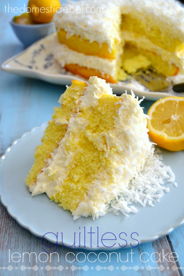 guiltless lemon coconut cake