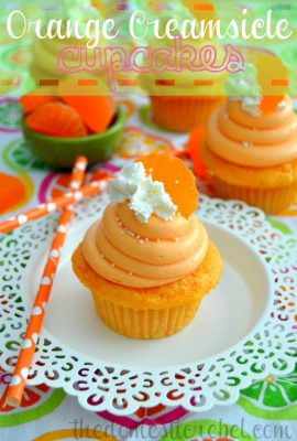 These Orange Creamsicle Cupcakes are delicious! Super easy, totally fun! No one will know these moist, orange-burst cupcakes started with a mix!