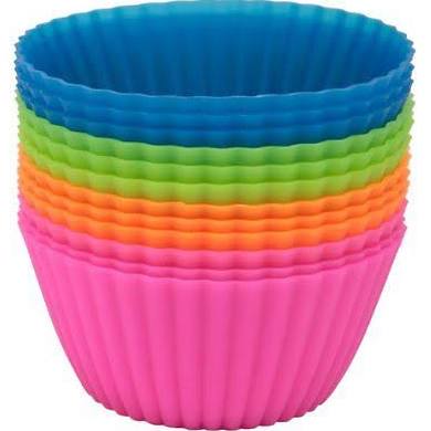 photo of silicone reusable cupcake wrappers