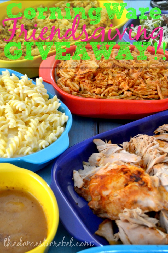 friendsgiving thanksgiving food giveaway with corningware