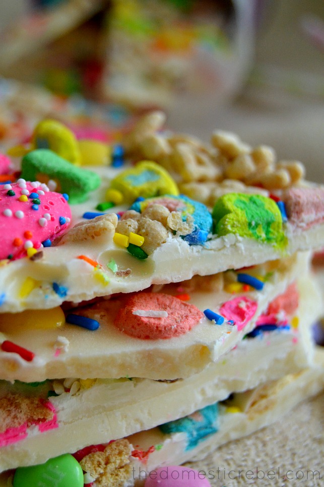 Lucky Rainbow Bark stacked up close to show detail and texture