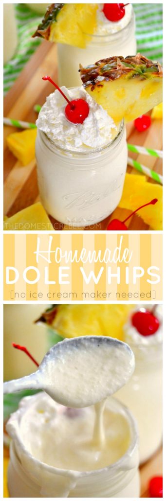 homemade dole whips photo collage