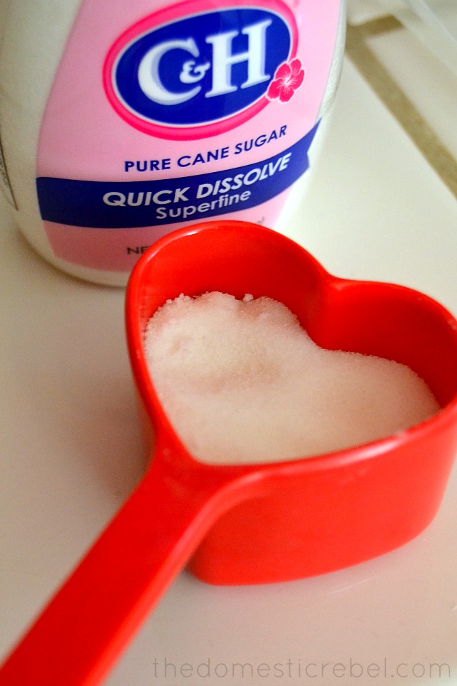photo of C&H sugar product with heart shaped measuring cup