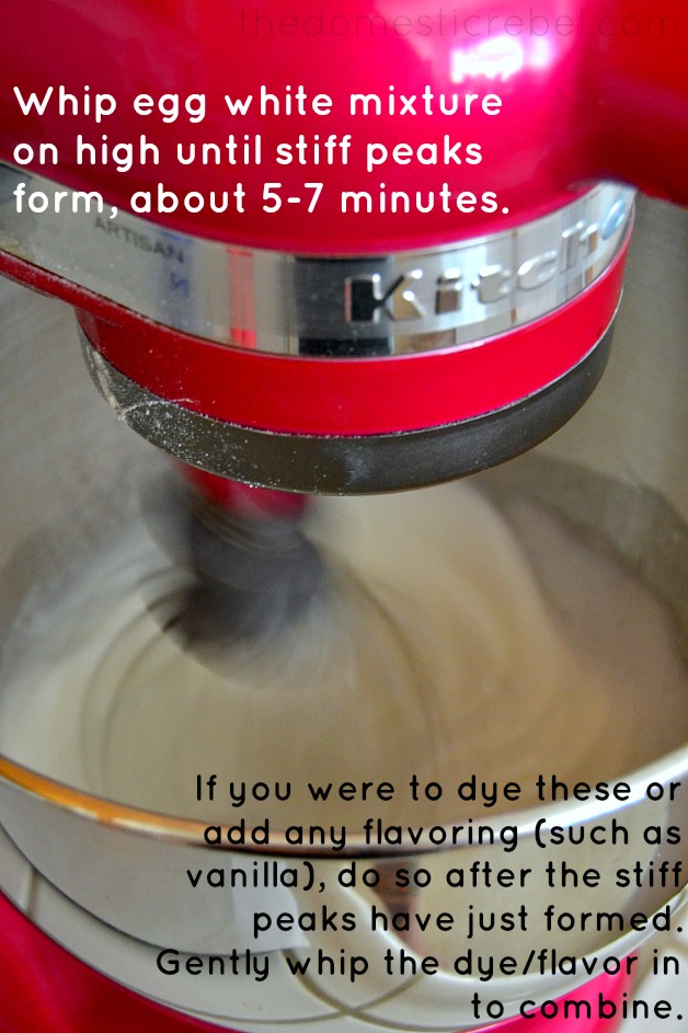 photo of a kitchenaid mixer whipping egg whites