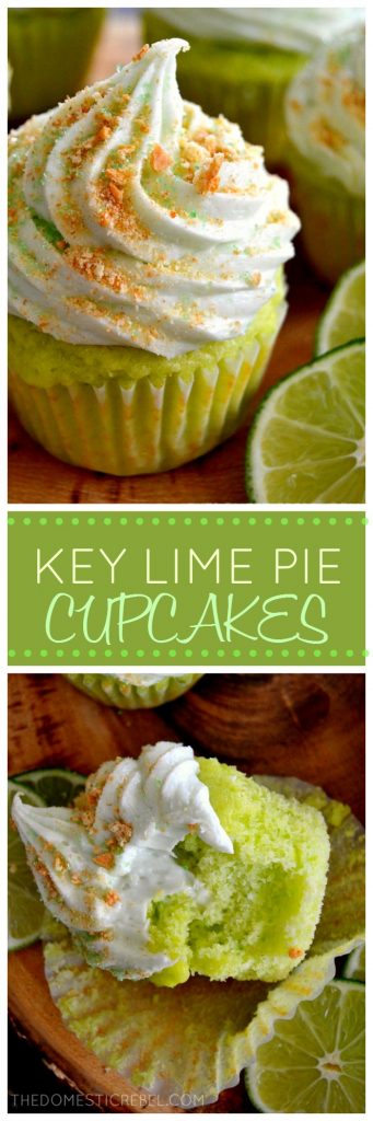 key lime pie cupcakes collage