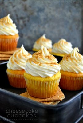 These Cheesecake Cupcakes are delightfully easy cupcakes that taste just like rich and creamy cheesecake!