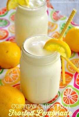 These Copycat Chick-Fil-A Frozen Lemonades are to-die for! Creamy, dreamy, sweet and tart, they're the perfect refreshing summertime drink!