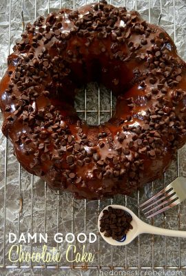 This Damn Good Chocolate Cake earns its name! Moist, buttery, tender cake bursting with serious chocolate flavor. This is the only foolproof chocolate cake recipe you'll need!
