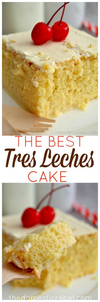 Tres Leches Cake collage
