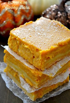 These Pumpkin Gooey Bars are FANTASTIC! So amazingly easy to prepare and taste like fall!