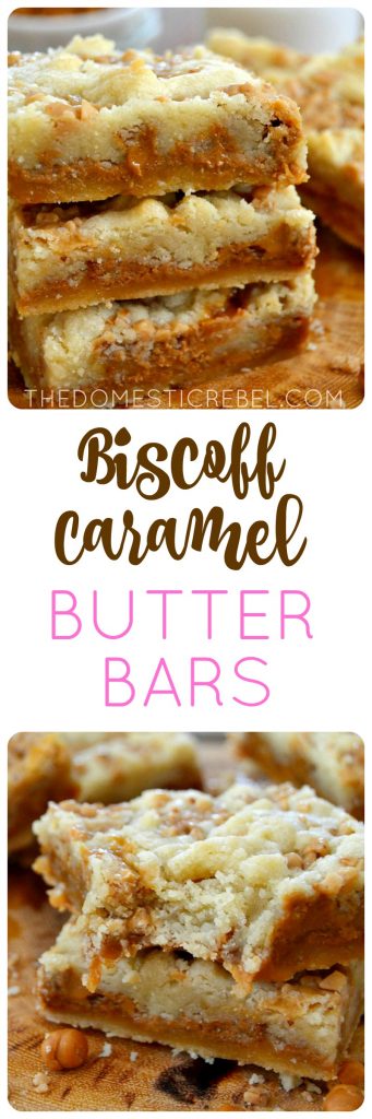 Biscoff Caramel Butter Bars collage