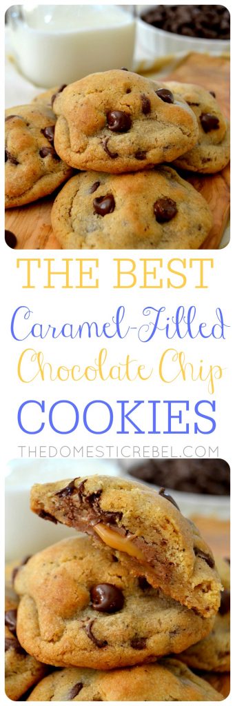 Chocolate Caramel-Filled Cookies collage