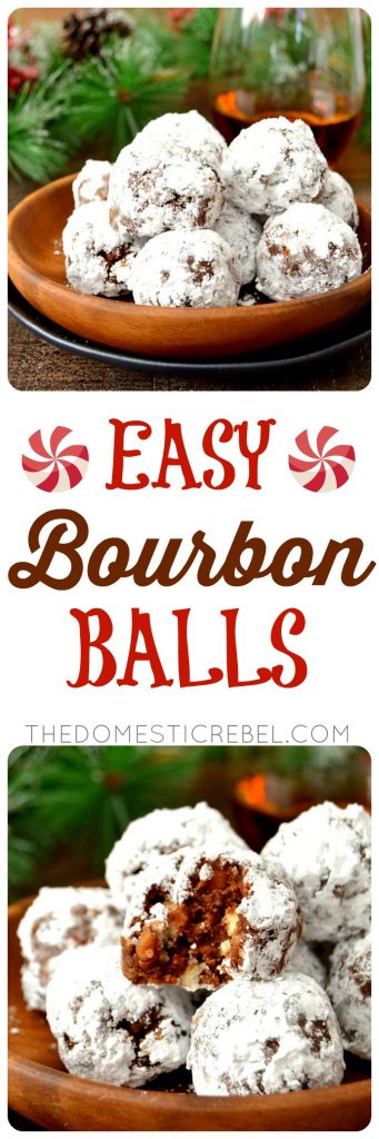 easy bourbon balls collage