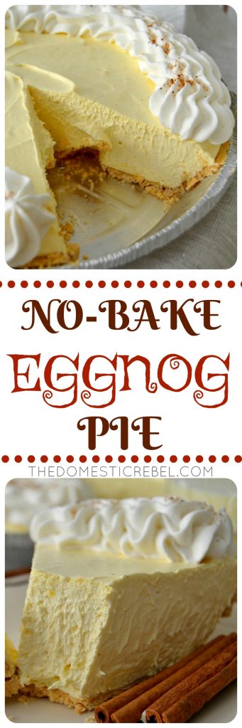Eggnog Cream Pie collage