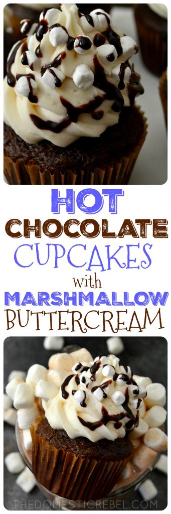 HOT CHOCOLATE CUPCAKES COLLAGE