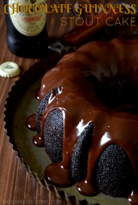 This Chocolate Guinness Stout Cake with Chocolate Ganache is one of the BEST cakes I've EVER made! Moist, fluffy, tender cake with a rich, complex and deep chocolate flavor thanks to the stout beer. The ganache glaze sets it over the top! Easy to make and even easier to eat! This cake is a real crowd-pleaser!