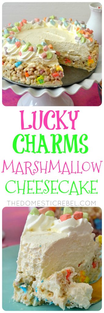 LUCKY CHARMS MARSHMALLOW CHEESECAKE COLLAGE
