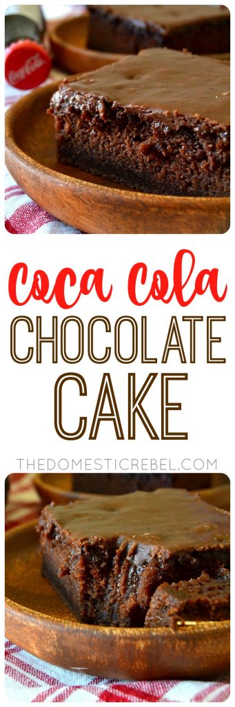 COCA COLA CHOCOLATE CAKE COLLAGE