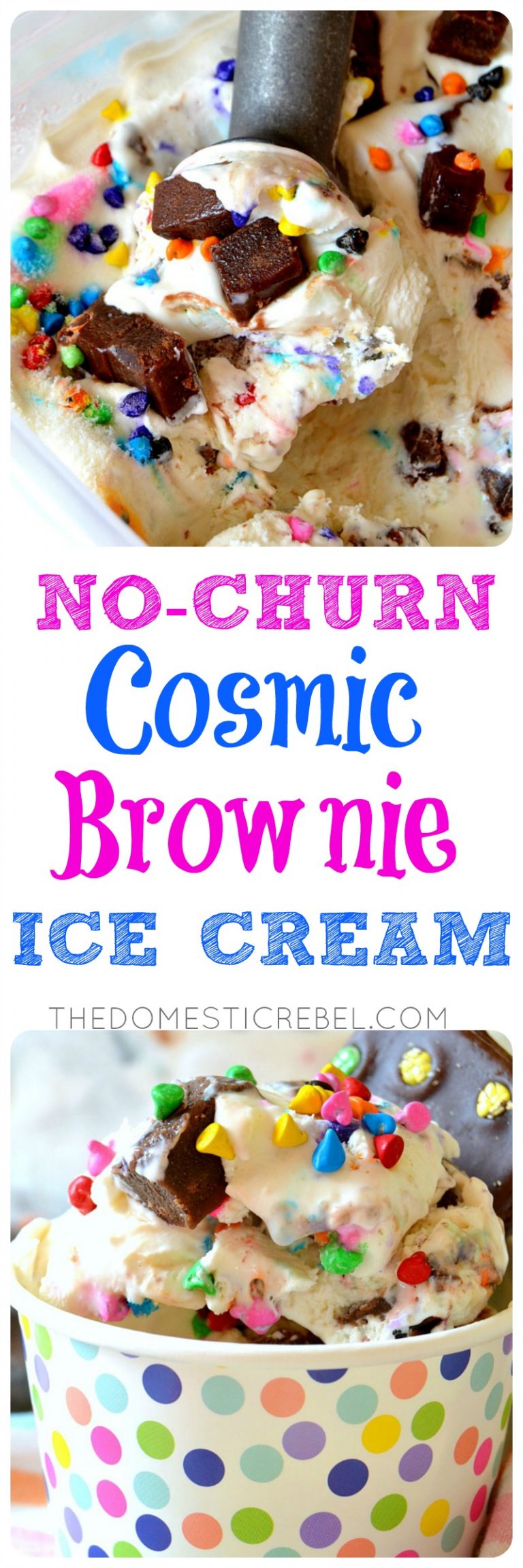 NoChurn Cosmic Brownie Marshmallow Ice Cream The Domestic Rebel