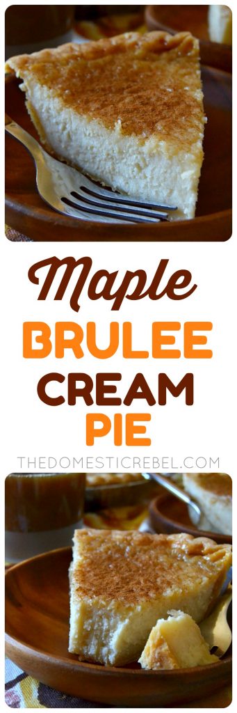 Maple Brulee Cream Pie collage