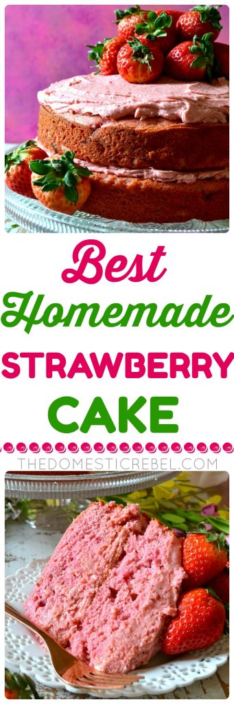 best homemade strawberry cake collage 