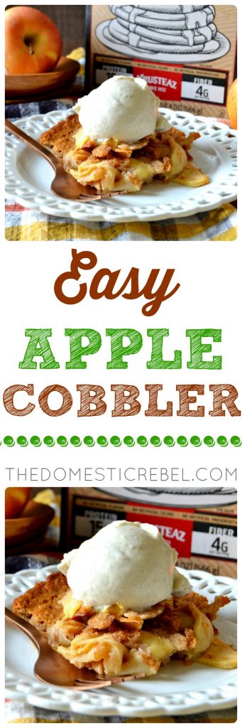 Easy Apple Cobbler collage 