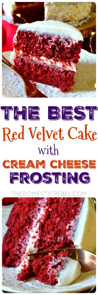 The best red velvet cake with cream cheese frosting collage