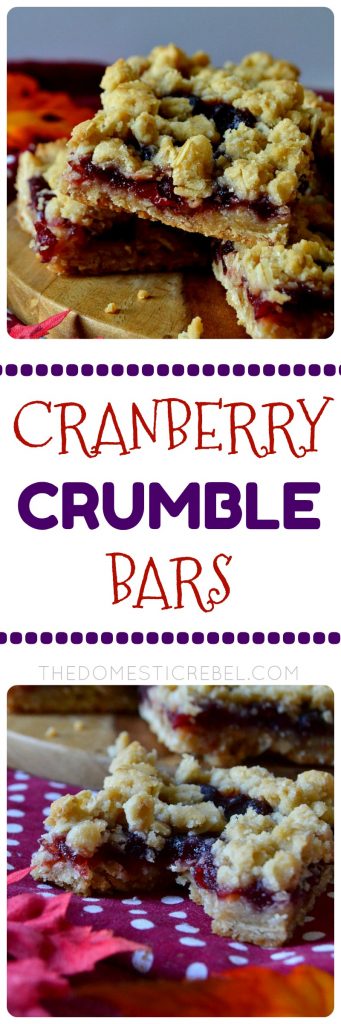 Cranberry Crumble Bars collage 