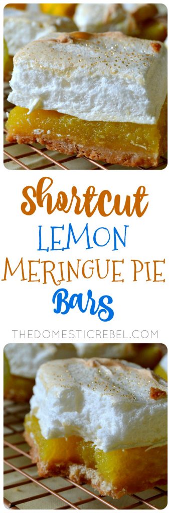 Shortcut Lemon Meringue Pie Bars collage