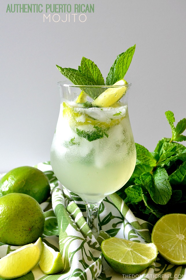 This Authentic Puerto Rican Mojito is absolutely divine! If you think you knew how to make an amazing mojito, think again! Simple, refreshing and easy with REAL ingredients (no bottled lime juice here!). Absolutely tasty! 