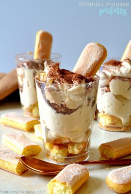 These easy, fast TIRAMISU MOUSSE PARFAITS come together in minutes and taste just like tiramisu but in a creamy, dreamy mousse! They taste EXACTLY like Sabatini's Tiramisu on-board the Caribbean Princess cruise ship! So delicious!