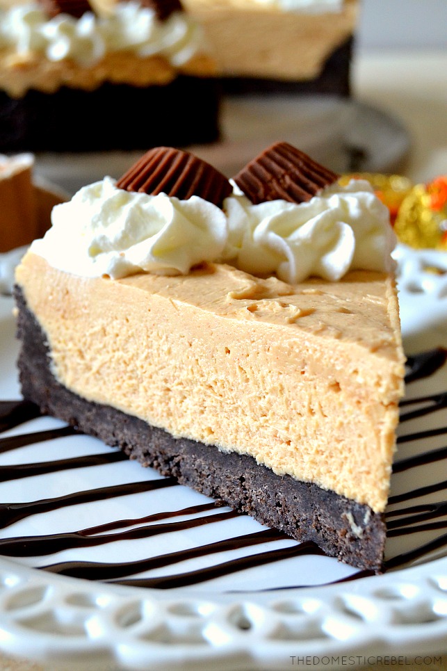This No-Bake Peanut Butter Pie is a can't miss recipe for the summertime! Rich, creamy, smooth and decadent, it's entirely no-bake and satisfies every sweet craving! You'll love the dreamy peanut butter filling and the buttery Oreo cookie crust in every bite! 