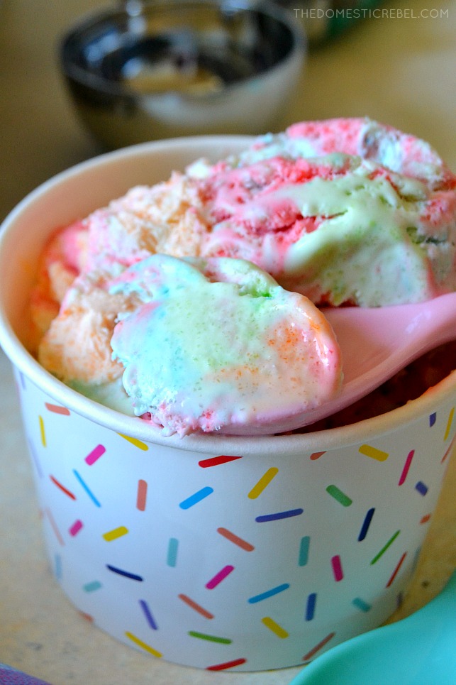 NoChurn Rainbow Sherbet Ice Cream The Domestic Rebel
