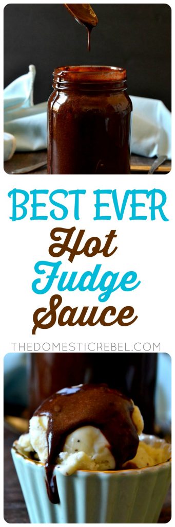 This Hot Fudge Sauce is the best recipe I've tried for homemade hot fudge! Super thick, deep, rich, intense chocolate flavor with a creamy, ganache-like texture, all made with simple ingredients you probably have on hand! 