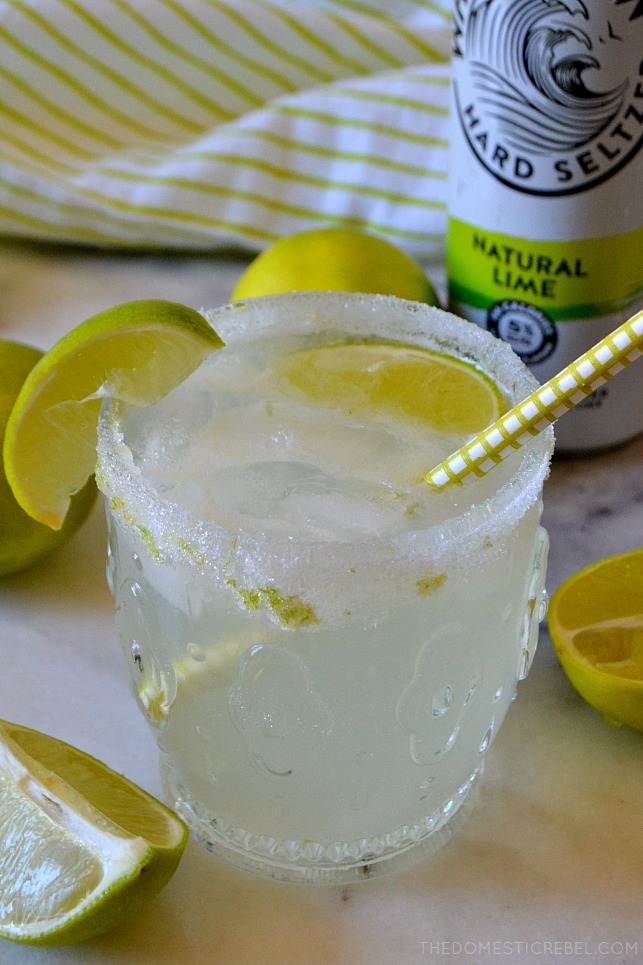 These WHITE CLAW MARGARITA SPRITZERS are ultra refreshing, light and tangy with a hint of sweetness and only a few simple ingredients you probably have on hand! This takes the classic marg to a whole new level with a hint of fizz from the White Claw and a lime sugar rim! 