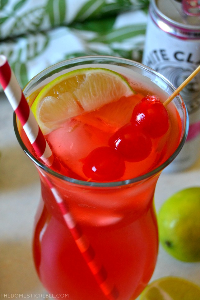 These WHITE CLAW BLACK CHERRY LIMEADES are super simple to make with only four easy ingredients and amazing flavor! Ultra refreshing, really flavorful, and couldn't be faster to whip up! 