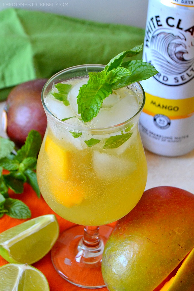 WHITE CLAW MANGO MOJITOS are super refreshing cocktails made with Mango White Claw Hard Seltzers! Fizzy, light, sweet and tropical thanks to the mango, they're such a fun way to serve up classic cocktails with the bubbly addition of White Claw! 
