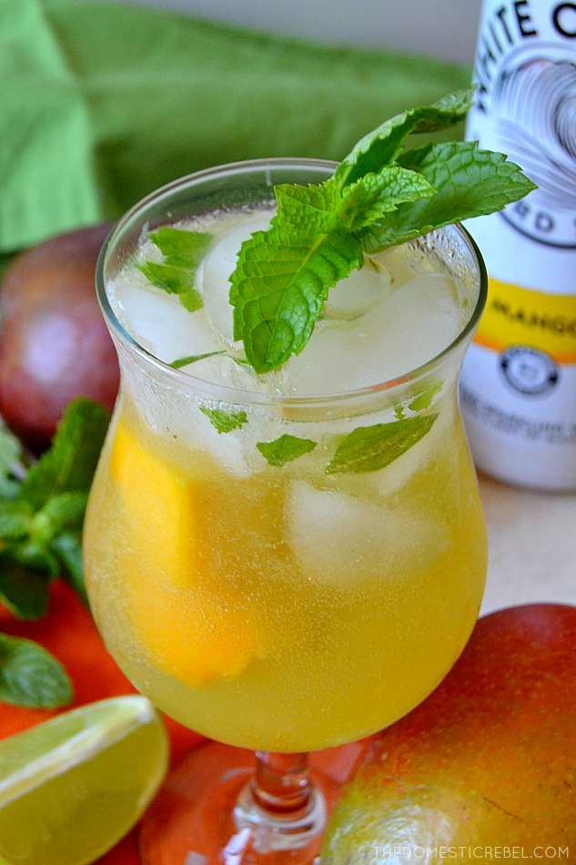 WHITE CLAW MANGO MOJITOS are super refreshing cocktails made with Mango White Claw Hard Seltzers! Fizzy, light, sweet and tropical thanks to the mango, they're such a fun way to serve up classic cocktails with the bubbly addition of White Claw! 