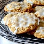 These Old-Fashioned Iced Oatmeal Cookies taste like childhood! Buttery, soft and chewy with hearty oat flavor, crisp outer edges and sweet vanilla glaze on top. So irresistible!
