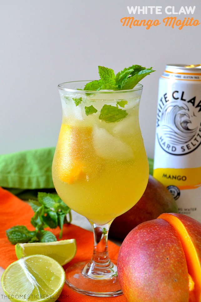 WHITE CLAW MANGO MOJITOS are super refreshing cocktails made with Mango White Claw Hard Seltzers! Fizzy, light, sweet and tropical thanks to the mango, they're such a fun way to serve up classic cocktails with the bubbly addition of White Claw!